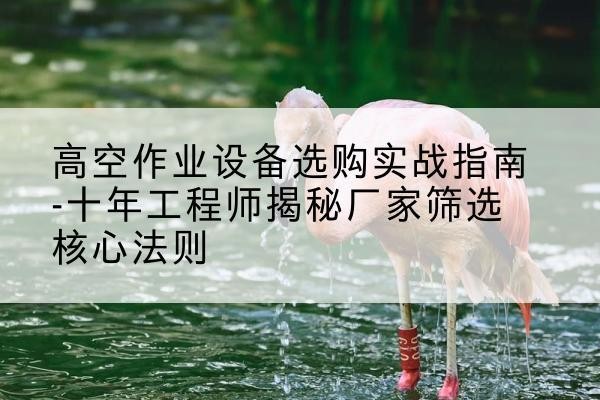 锦江剪叉式升降机厂家-高空作业设备选购实战指南-十年工程师揭秘厂家筛选核心法则